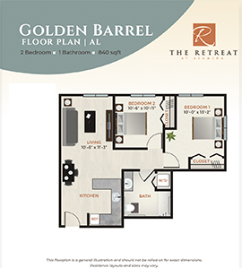 Assisted Living Floor Plan - Golden