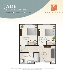 Assisted Living Floor Plan - Jade