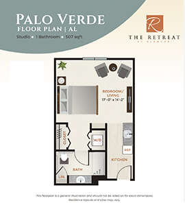 Assisted Living Floor Plan - Palo 